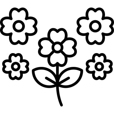 çiçek simgesi vektör illüstrasyonu