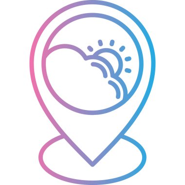 Kalp ikonu vektör illüstrasyonu