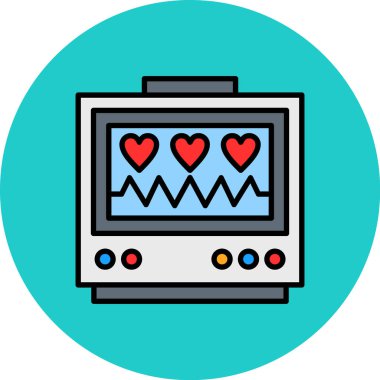 Kalp monitörü vektör illüstrasyonu