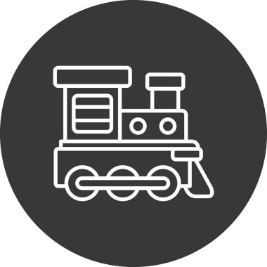 tren. Web simgesi basit illüstrasyon