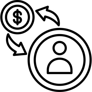 Para için. Web simgesi basit tasarım