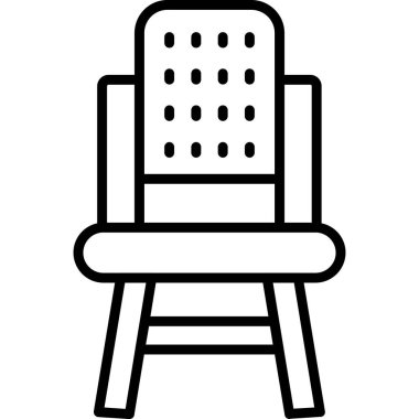 Sandalye simge, basit tarzı