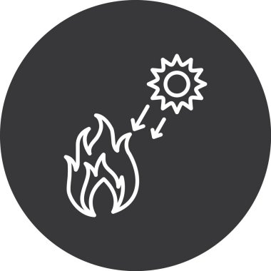 vektör güneş ve güneş işareti simgesi