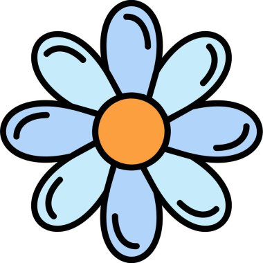 Yapraklı mavi çiçek