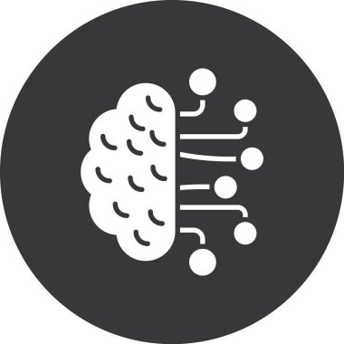 beyin ikonu vektör illüstrasyonu