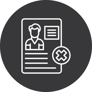 belge vektör çizgisi simgesi