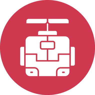 Helikopter simgesi vektör illüstrasyonu