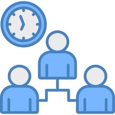 toplantı zamanı vektör illüstrasyonu