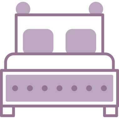 Yatağa. Web simgesi basit illüstrasyon