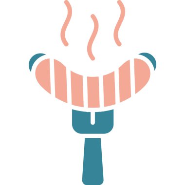 Sıcak klima simgesi düz bir şekilde