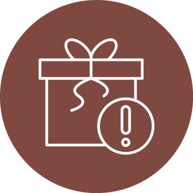 Noel hediyesi kutusu, basit vektör illüstrasyonu