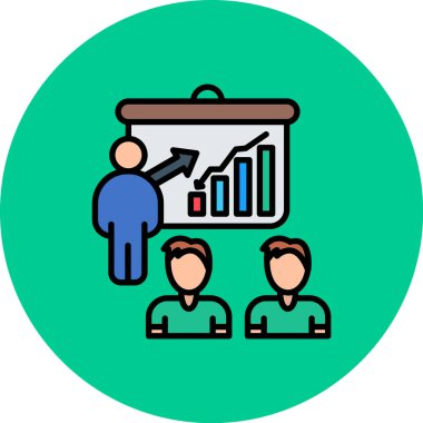 sunum vektörü simgesi modern basit tasarım illüstrasyonu