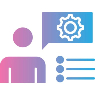 İş ve teknoloji ikonu. vektör illüstrasyonu