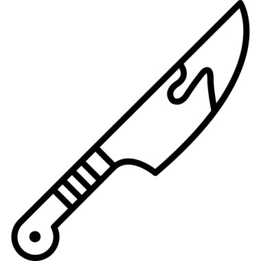 Bıçak ikonu. Taslak vektör. bıçak simgesi