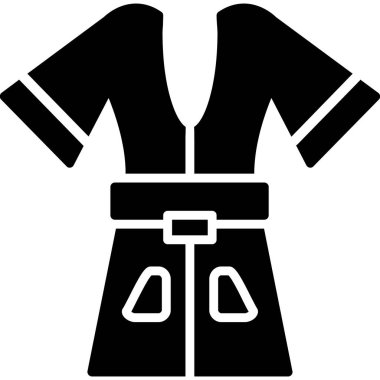 Kimono simgesi vektör illüstrasyonu