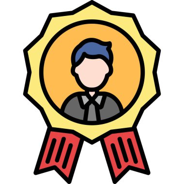 Avatar iş adamı rozeti simgesi