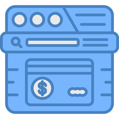 Para için. Web simgesi basit illüstrasyon