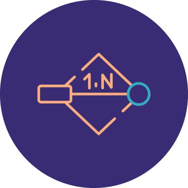 Tek bir simgenin vektör illüstrasyonu