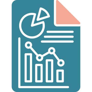 iş grafiği düz vektör simgesi