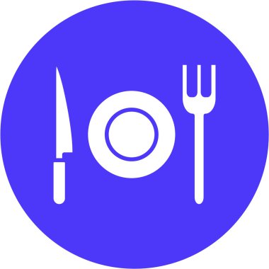 Çatal. Web simgesi basit illüstrasyon