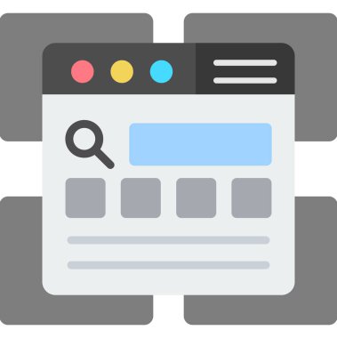 Dosya taslağı biçiminde tarayıcı internet arama simgesi