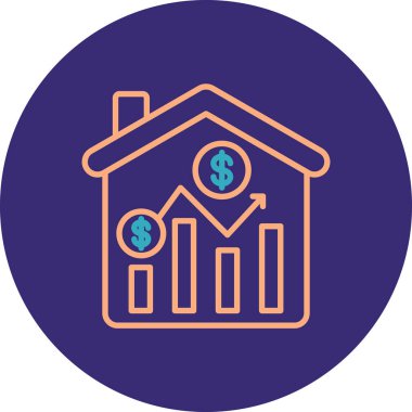 Dolar vektör simgesi modern basit illüstrasyon