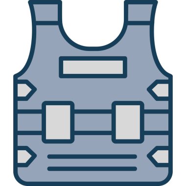 Yelek. Web simgesi basit illüstrasyon