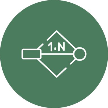 Bir yolu olan bir simgenin vektör illüstrasyonu