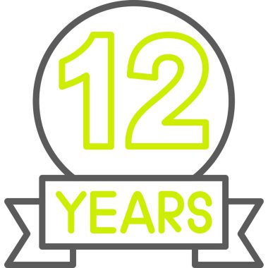 Beyaz üzerine 1 yıllık damga