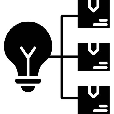 Bir fikrim var. Web simgesi basit illüstrasyon