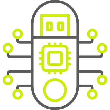 Çip. Web simgesi basit illüstrasyon