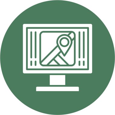 Bilgisayar. Web simgesi basit illüstrasyon