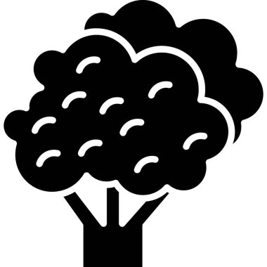 Ana hatlarıyla doğa ağacı orman simgesi