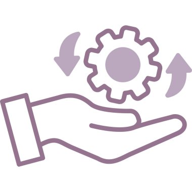 dişli el ele tutuşmalar, servis konseptinin vektör tasarımı