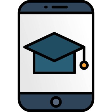 eğitim çevrimiçi okul simgesi - özet biçimi