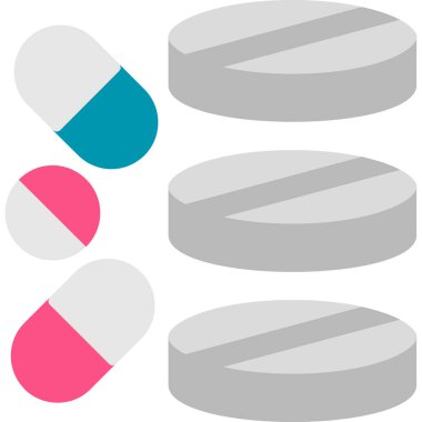 haplar ve kapsül vektör simgesi