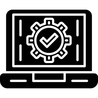 dizüstü bilgisayar simgesi, vektör illüstrasyonu