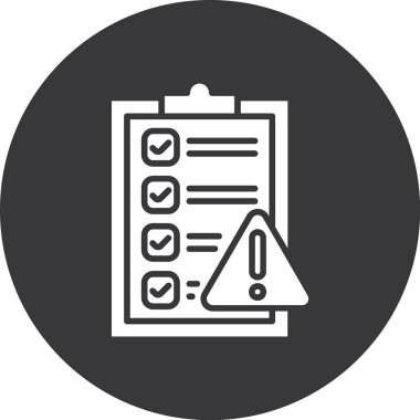 Kontrol listesi simgesi vektör illüstrasyonu