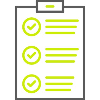 Kontrol listesi. Web simgesi basit illüstrasyon