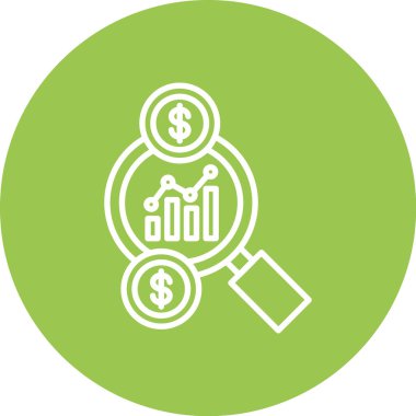 iş ve finans satırı vektör simgesi.