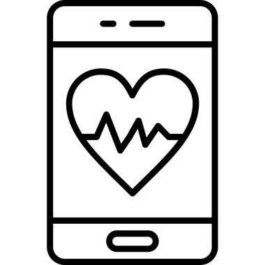 Akıllı telefon simgesinin vektör illüstrasyonu