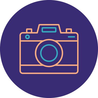 kamera simgesi vektör illüstrasyonu