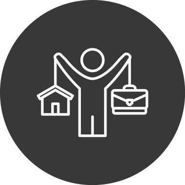 İş ve finans simgesinin vektör illüstrasyonu