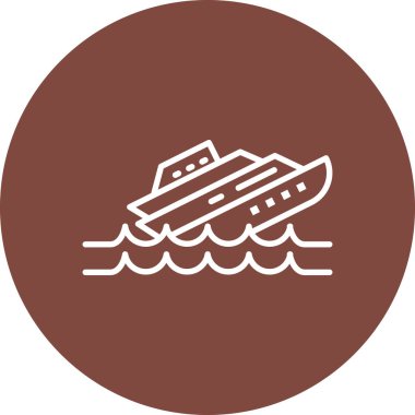 Bir gemi simgesinin vektör çizimi