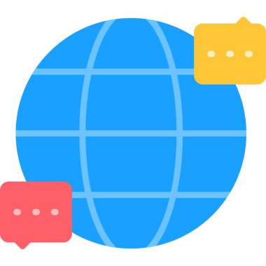 Küre. Web simgesi basit illüstrasyon