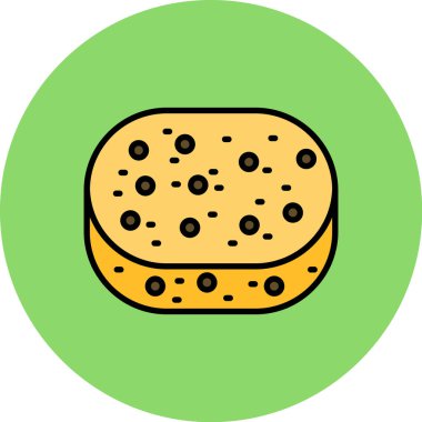 Ekmek ikonu. Ekmek simgesinin vektör illüstrasyonu