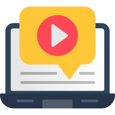 Sohbet ileti simgesi, vektör illüstrasyonu