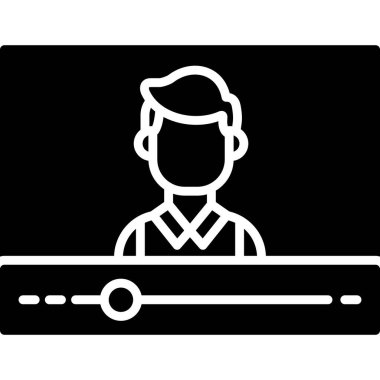 Çevrimiçi eğitim simgesi, vektör illüstrasyonu