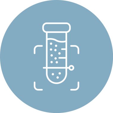 Test tübü simgesinin vektör illüstrasyonu