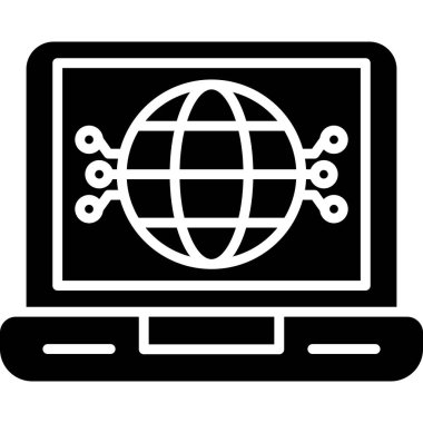 İnternet simgesi, vektör illüstrasyonu